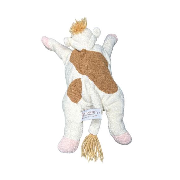 Vintage Folkmanis Hand Puppet Cow Baby Rattle Moo Dairy Cow Brown Beige - Picture 3 of 8